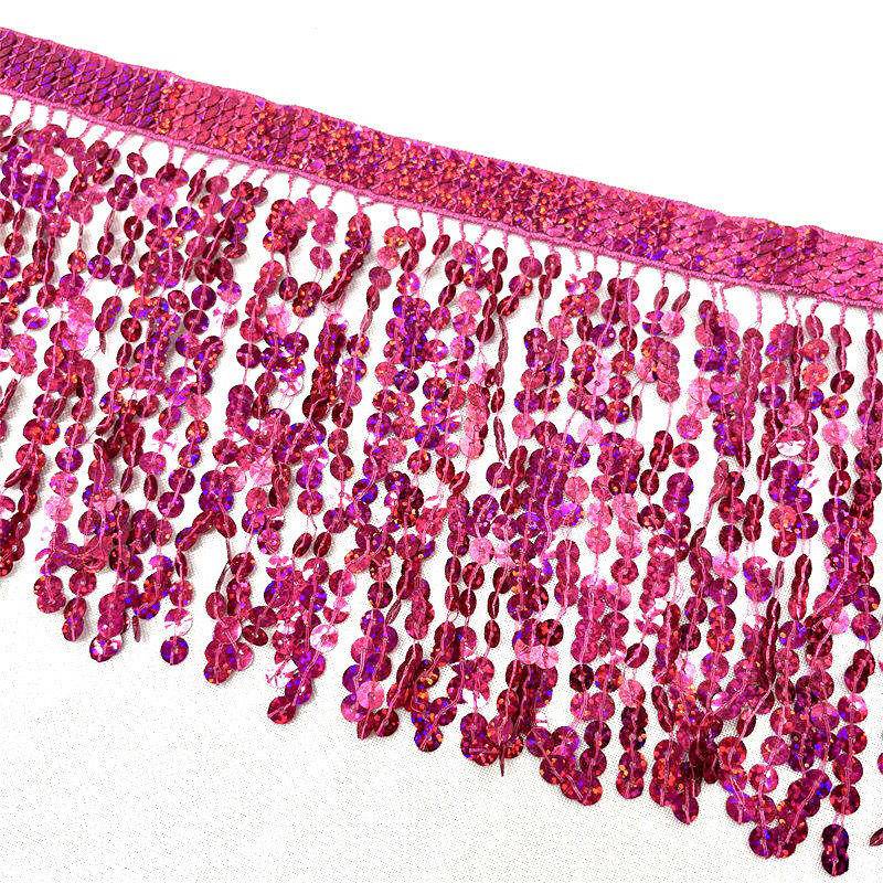 Dây Tua Rua Đính Kim Sa Lấp Lánh 100CM * 15CM Tự Làm Trang Phục Biểu Diễn Sân Khấu