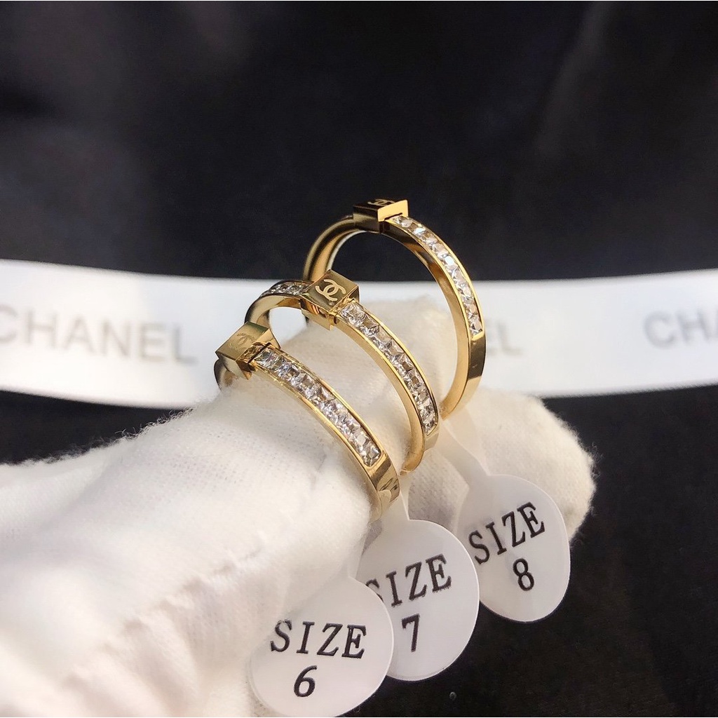 Nhẫn Đeo Tay cc Mạ Vàng Bạc 925 Phong Cách Hàn Quốc Đơn Giản Sáng Tạo Dành Cho Nữ