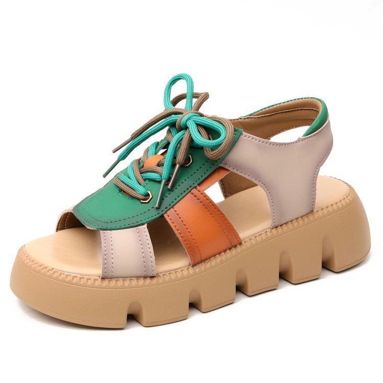 Giày Sandal Đế Xuồng Mũi Tròn Thời Trang Dành Cho Nữ