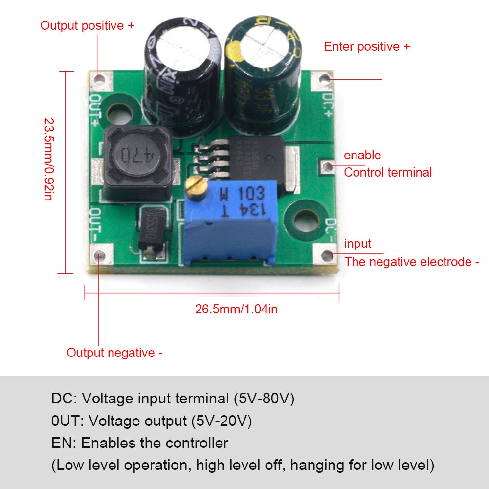RIRIHI Mô Đun Hạ Áp xl7015 dc-dc 5-80v Chuyên Dụng