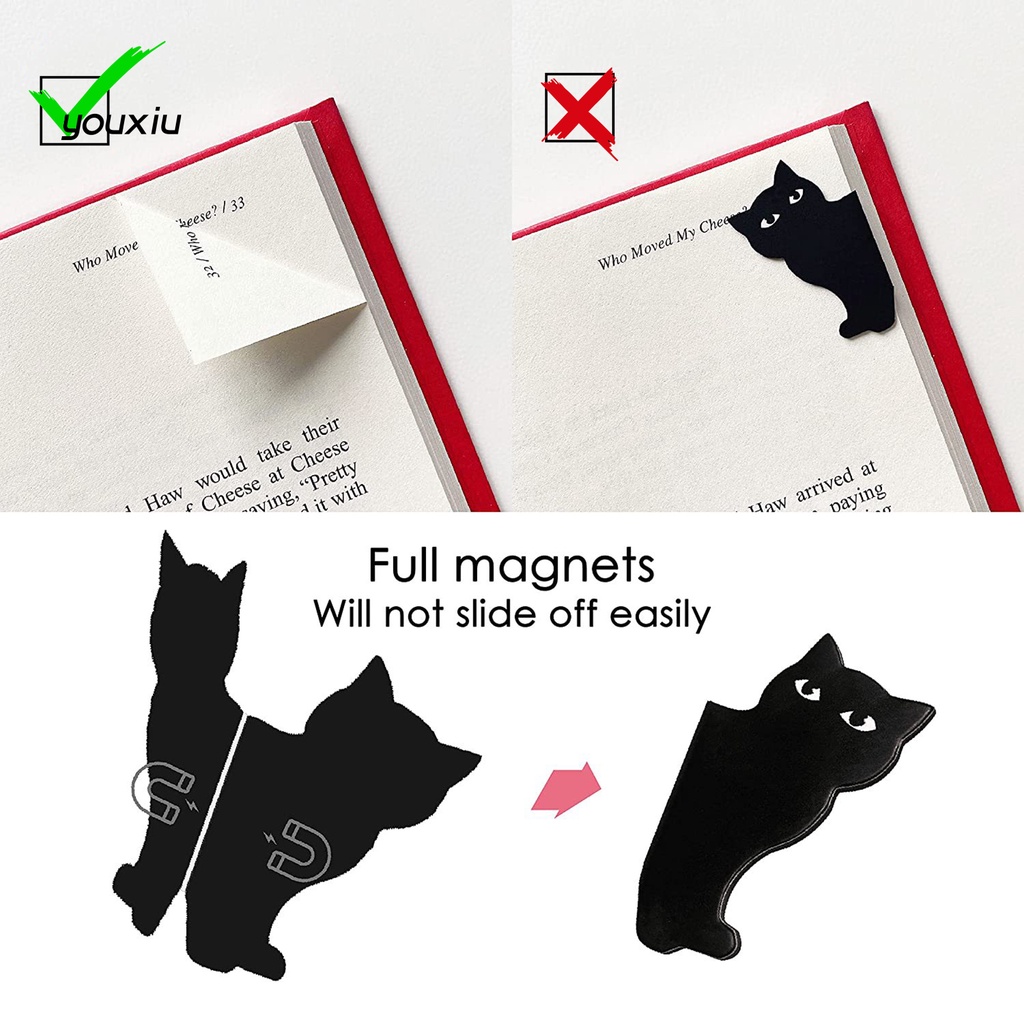 Xy * 6 cái văn phòng phẩm bookmark hình thức đáng yêu phim hoạt hình mèo đen bookmark sinh viên cung cấp