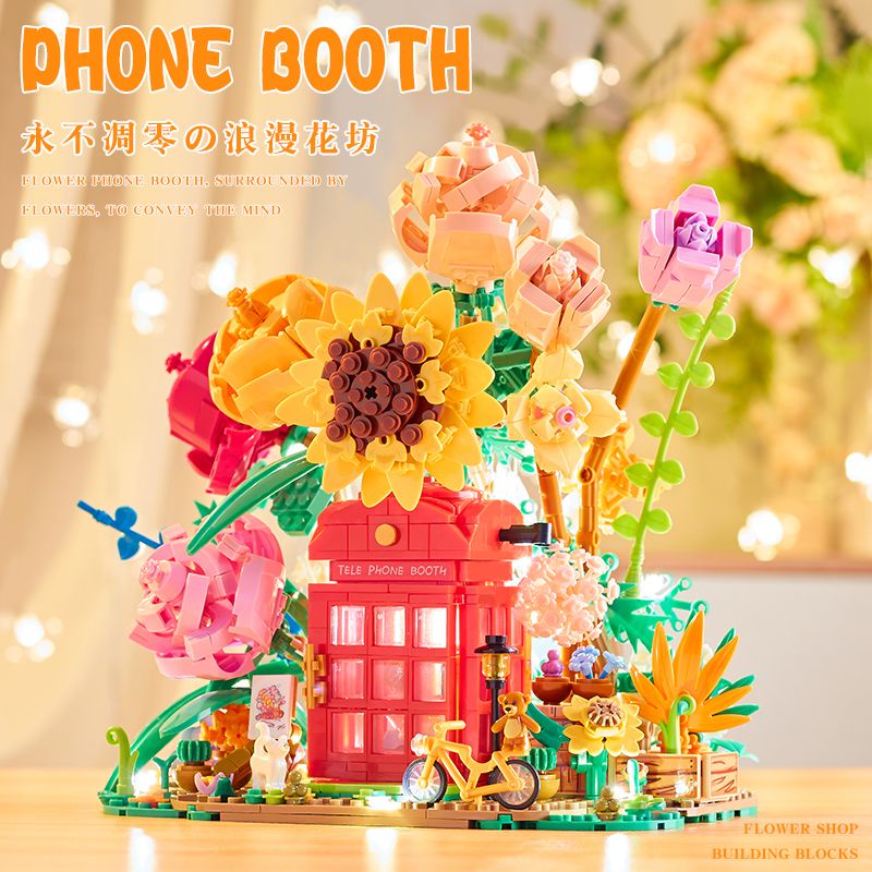 Đồ Chơi Lắp Ráp Lego Hình Ngôi Nhà Hoa Lãng Mạn Sáng Tạo Trang Trí Bàn Làm Việc