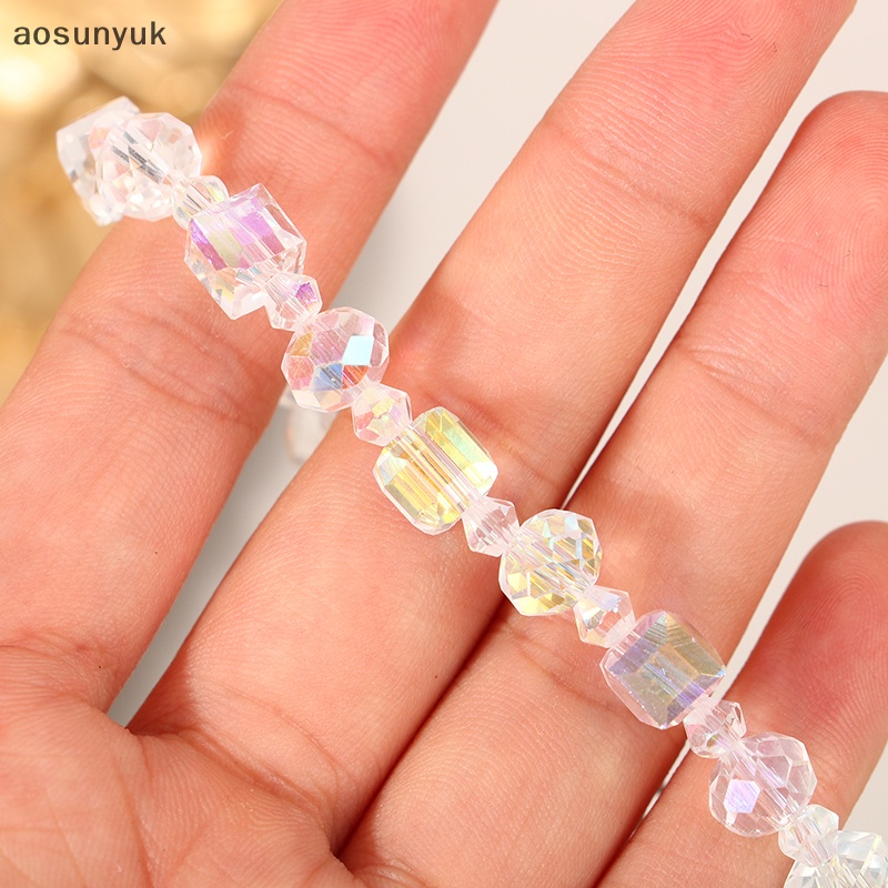 Aosunyuk ab màu cườm vòng tay làm bằng tay vòng tay thời trang pha lê vuông cho phụ nữ trang sức bên có thể điều chỉnh en