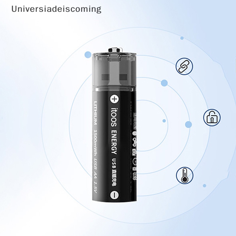 Universiadeiscoming ^^ 1.5v aa 1500mah usb có thể sạc lại aa usb lithium mới * mới