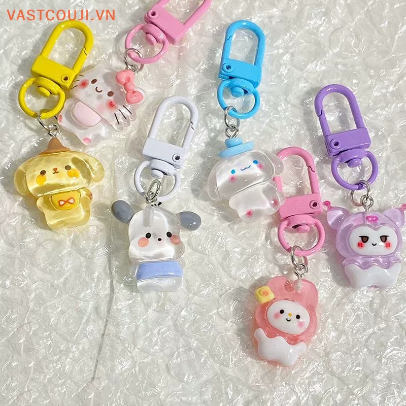 Vastji sanrio phim hoạt hình anime hello kitty keychain cinnamon dog kuromi melody keyring bag mặt dây chuyền ch phụ kiện chìa khóa ô tô dễ thương vn