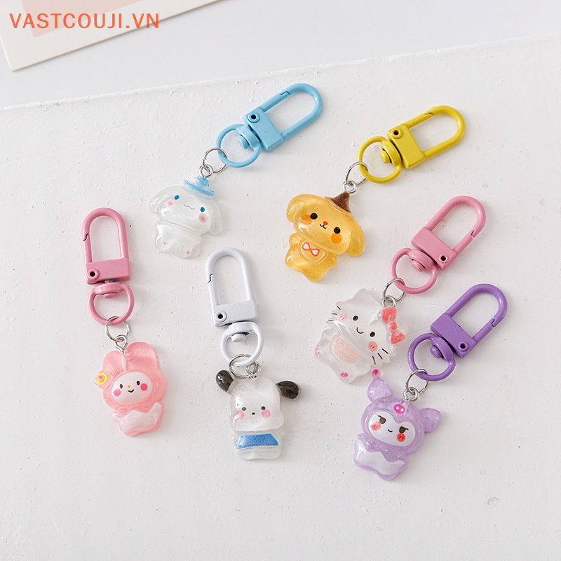 Vastji sanrio phim hoạt hình anime hello kitty keychain cinnamon dog kuromi melody keyring bag mặt dây chuyền ch phụ kiện chìa khóa ô tô dễ thương vn
