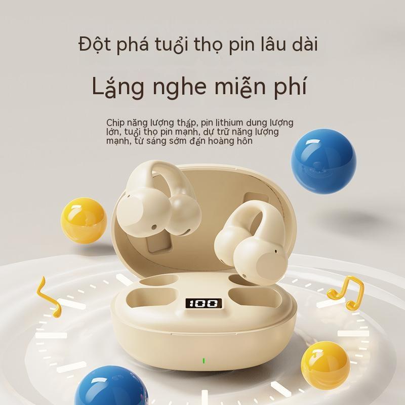 Tai Nghe Bluetooth Không Dây Không Vào Tai Kẹp Tai Thể Thao Giảm Tiếng Ồn, Giá Trị Ngoại Hình Cao, Thời Lượng Pin Dài