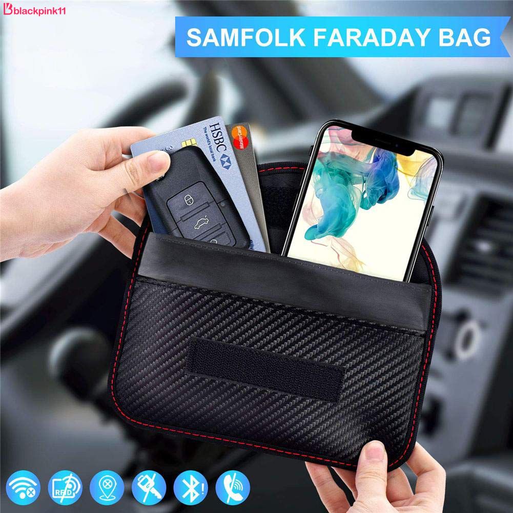 Túi chặn tín hiệu Túi Faraday Shield Cage Pouch Ví đựng điện thoại cho Điện thoại di động Bảo vệ quyền riêng tư và Chìa khóa ô tô FOB blackpink11
