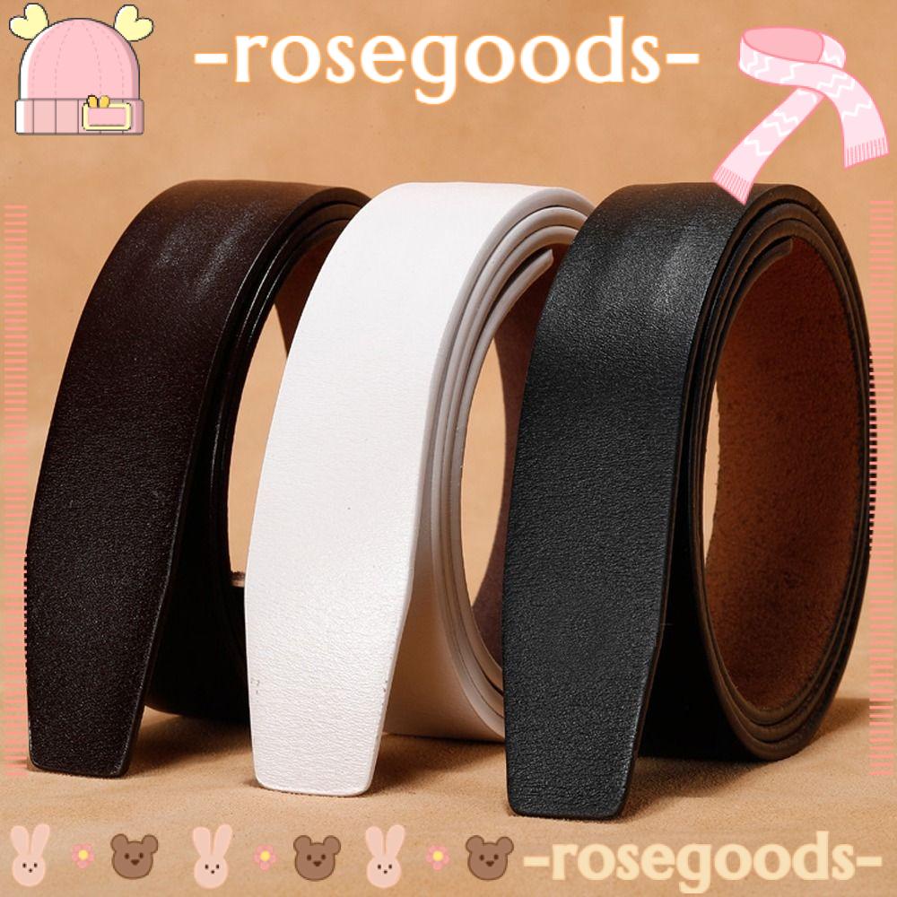 Thắt lưng da thật rose da bò thủ công tự làm thay thế dây thắt lưng 3,5cm