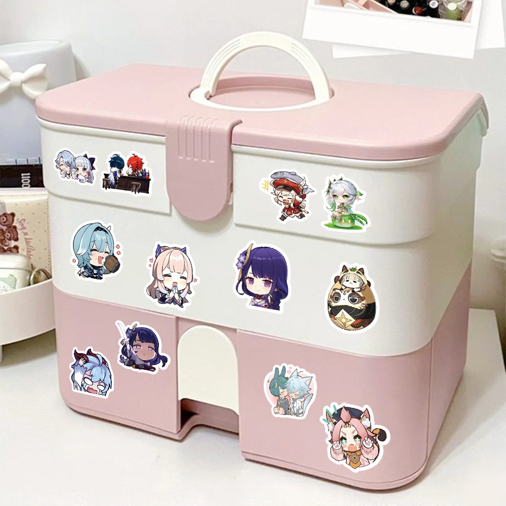 Hình Dán Genshin Impact Sticker Anime Stickers Game Chống Thấm Nước Trang Trí Mũ Bảo Hiểm, Điện Thoại, Đàn Guitar, Xe, Sổ