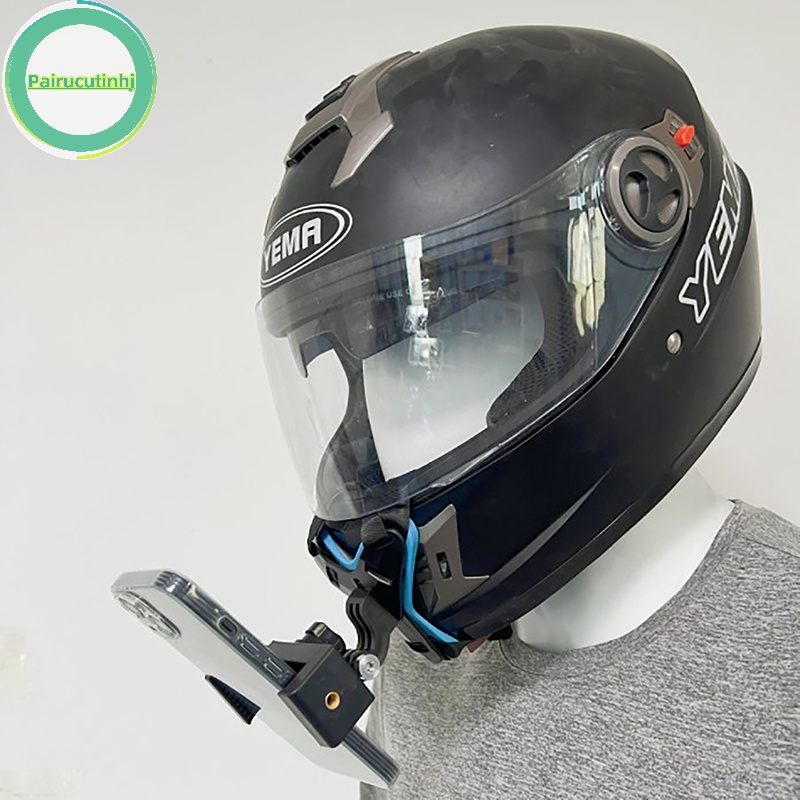 Pairhj mũ bảo hiểm xe máy giá đỡ dây đeo cằm có kẹp điện thoại tương thích cho gopro hero 5/6/7 action sport camera full face holder vn