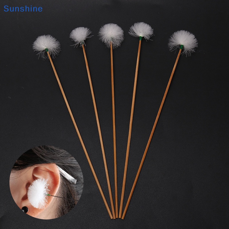 Sun 5 cái lông ngỗng earpick wax remover earpicking ear cleaner stick health care vn