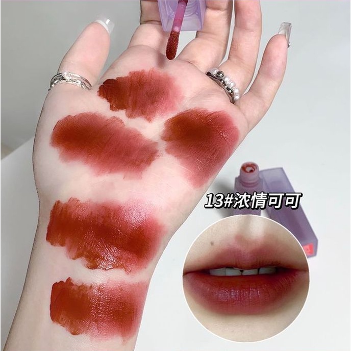 Son Lì Son kem Gege bear tông màu hổ phách chống dính lâu trôi cao cấp/Son kem Lì Gege bear Thấm Nước Chống Khô Mịn Nhung Chống nội địa trung