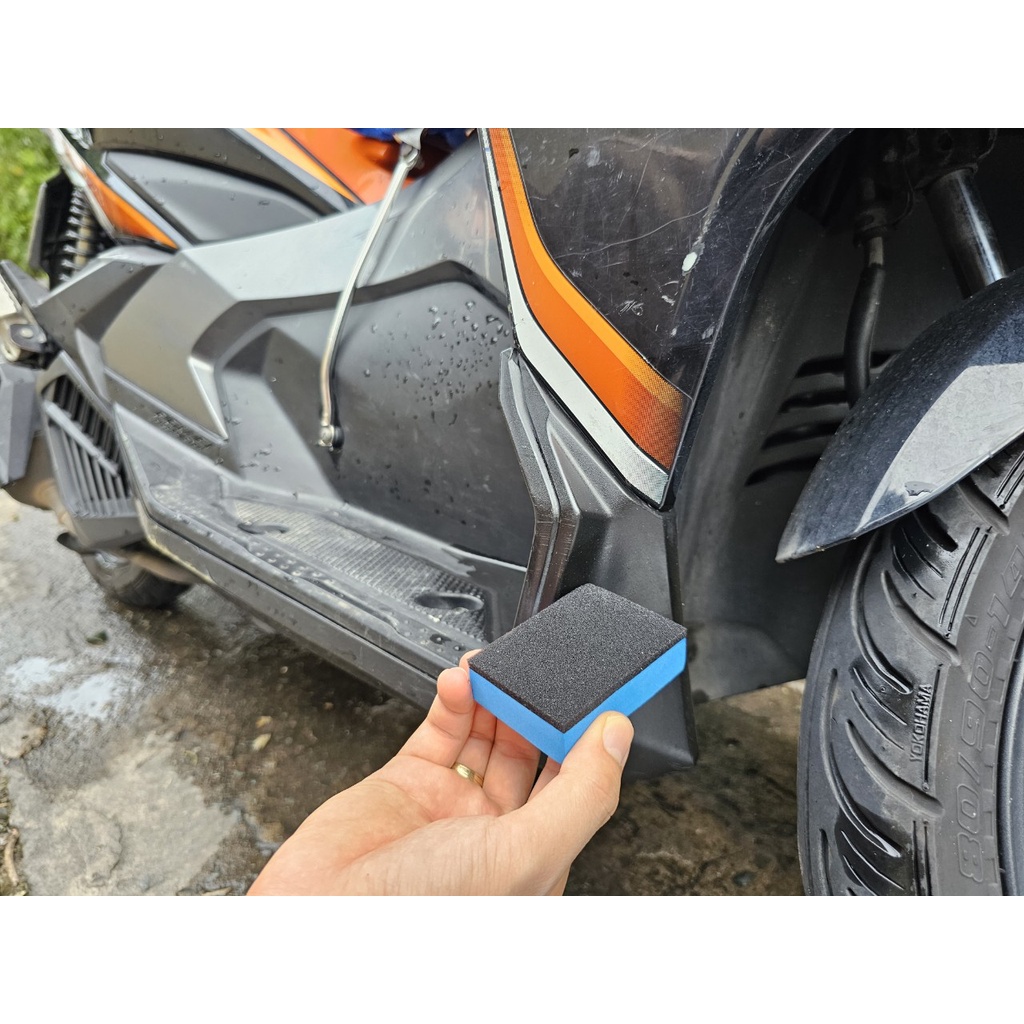 Mút Phủ Ceramic,Mút Đánh Bóng,Mút Thoa Hóa Chất 2 Mặt Xanh Đen