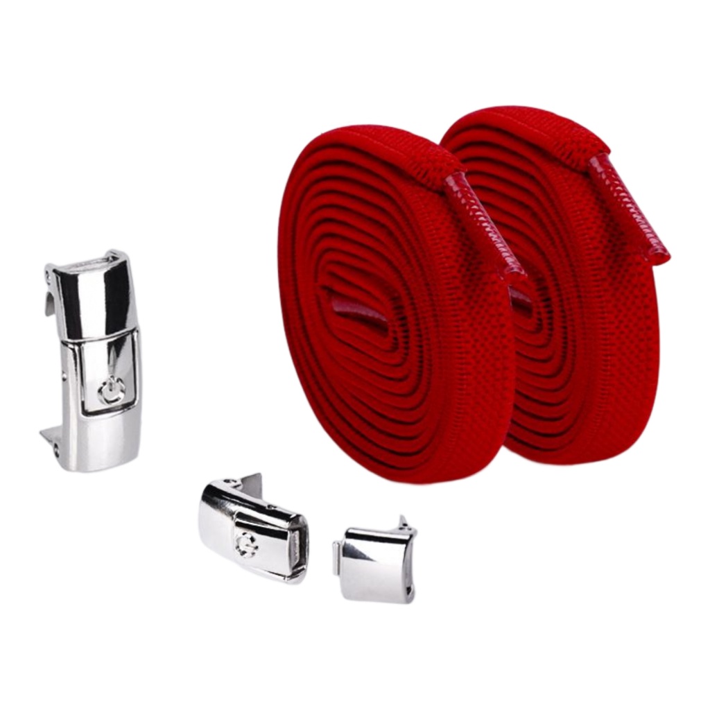 1 Cặp Dây Giày Lười Phẳng Co Giãn 8mm Không Cần Buộc Màu Trơn Đa Năng Dành Cho Người Lớn Và Trẻ Em