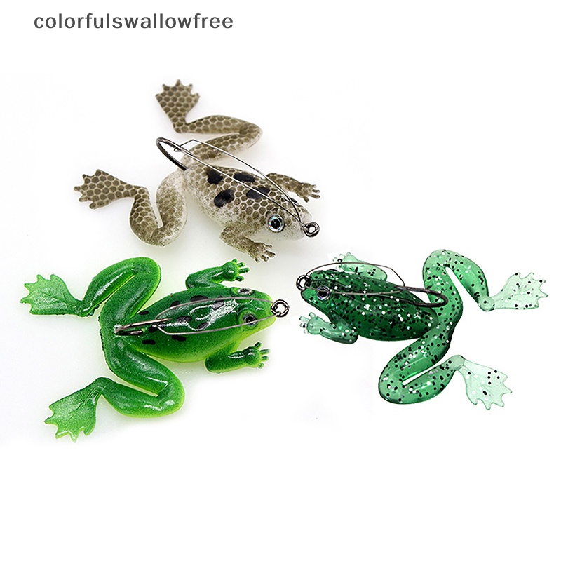 Colorfulswallowfree Mồi Câu Cá Giả Hình Con Ếch Độc Đáo 6cm / 5g