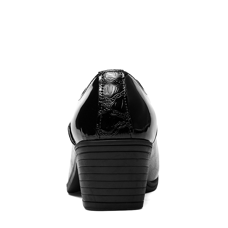 Giày Da Đế Xuồng Dày 6cm Thời Trang Lịch Lãm Cho Nam