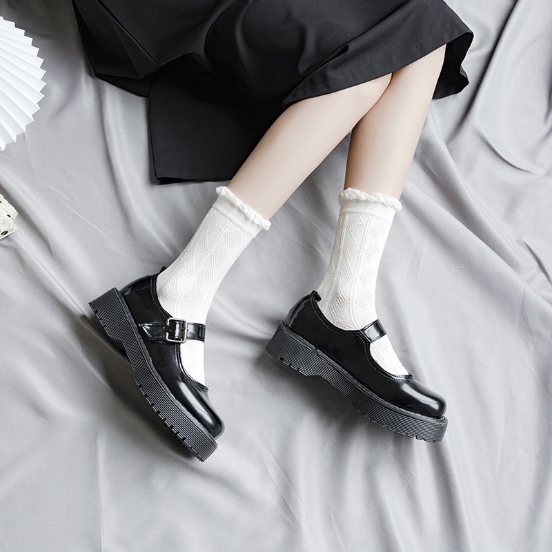 Pure white high-collar women's socks, nhiều mẫu high-collar women's socks