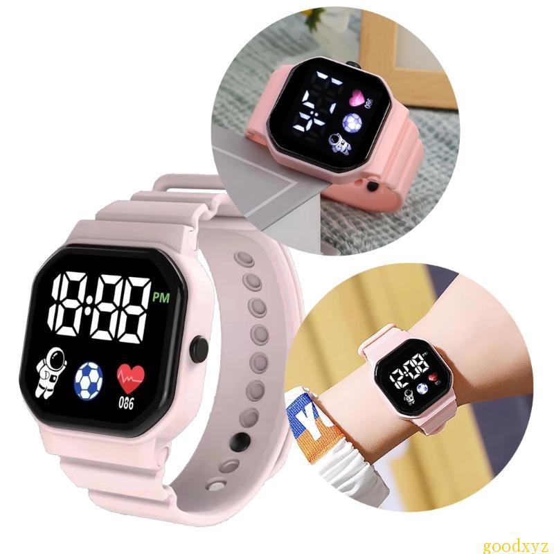 Goodxyz digital sports watch đồng hồ điện tử không thấm nước unisex đồng hồ đeo tay led chạy bằng pin sinh nhật cho bé trai bé gái