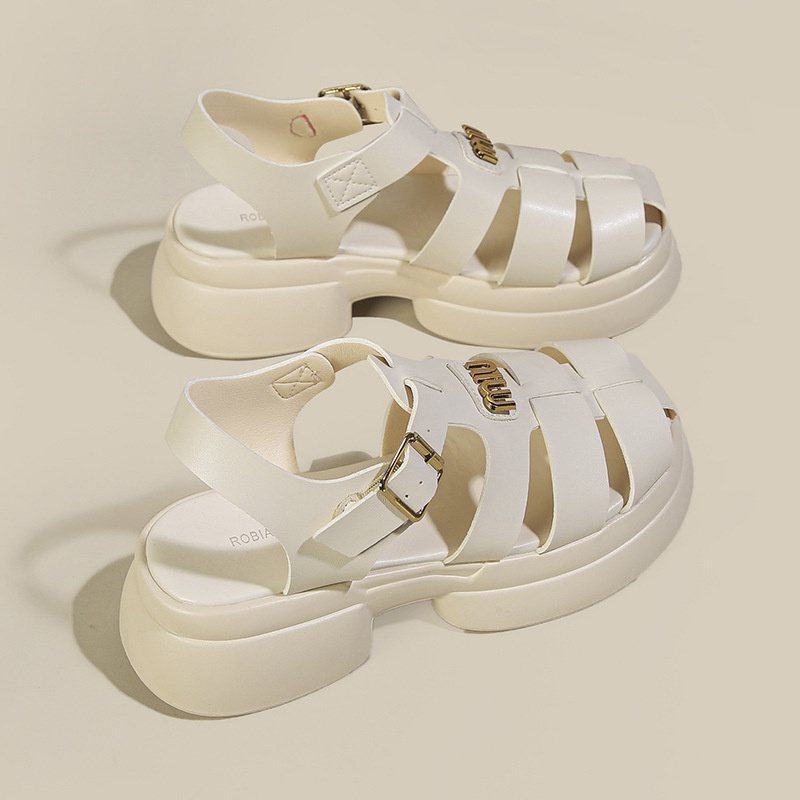 Giày Sandal nữ hottrend 2023 khoá cài  Cao Cấp Fullbox đế cao 5 phân siêu êm chân