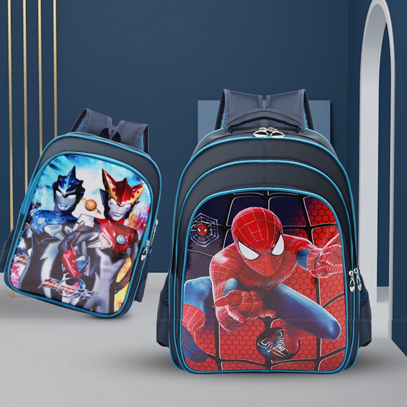 Balo MLKSRH KQES họa tiết Ultraman phong cách Hàn Quốc dành cho bé gái từ lớp 3-6