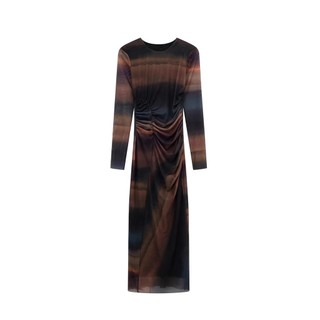 Đầm Zara Vải Lụa Phối Lưới In Họa Tiết Màu Gradient 24 Màu Lựa Chọn Cho Nữ 5039831 090
