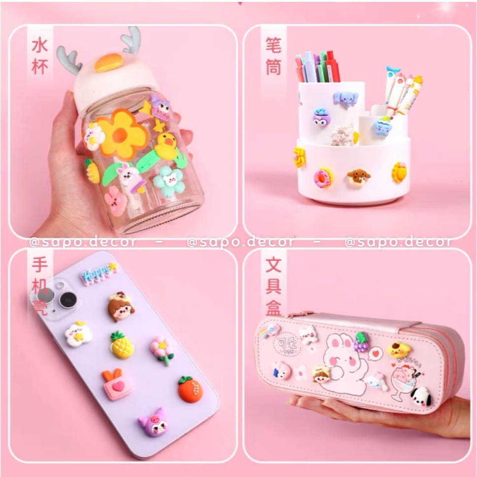Sticker 3D trang trí bình nước, ốp điện thoại  hộp bút siêu dễ thương - Sapo Decor 4