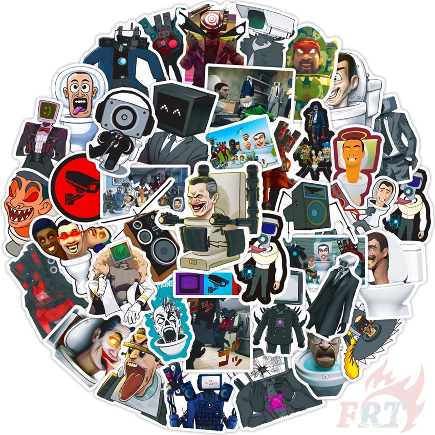❉ Skibidi Toilet Series 04 Stickers ❉ 50Pcs/Set Waterproof DIY Fashion Decals Doodle Stickers