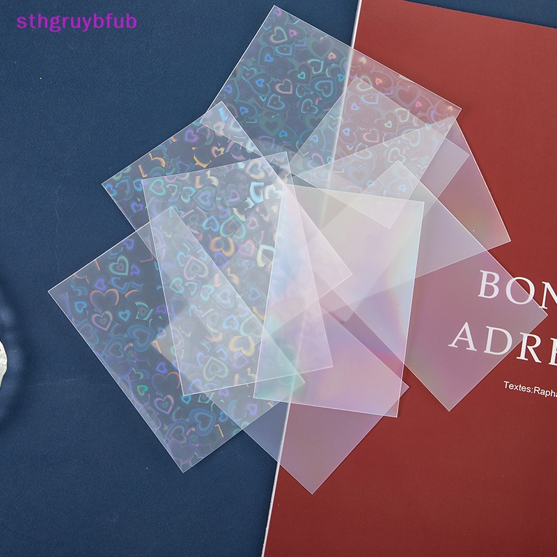 Sthb 50 cái / gói glittery love heart laser kpop idol photocard card sleeves photo cards túi lưu trữ bảo vệ vn