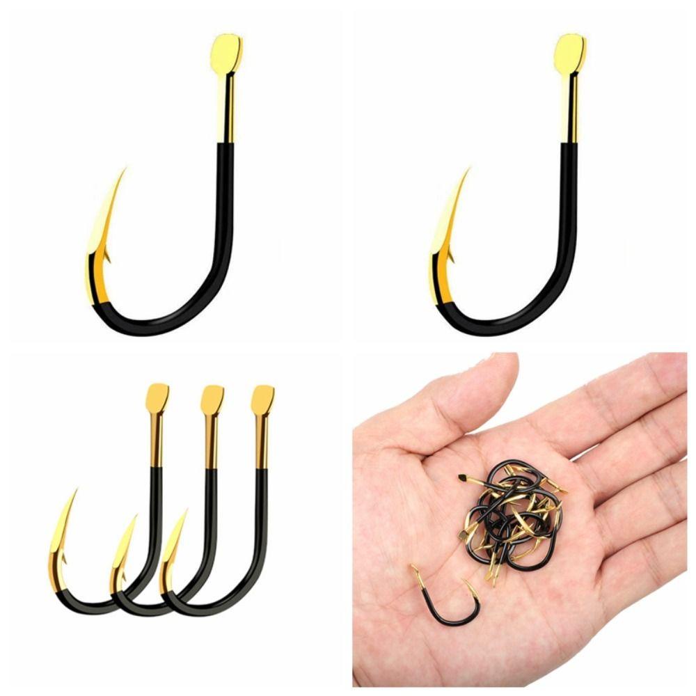 50 Cái lưỡi câu MMULCK bằng thép carbon cao 1-13 # chống ăn mòn có gai câu cá chép