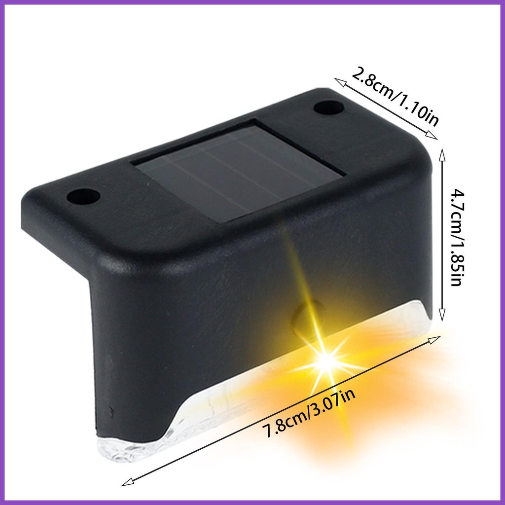 Đèn bước ngoài trời 4 cái đèn năng lượng mặt trời ngoài trời đèn led không thấm nước đèn năng lượng mặt trời ngoài trời cầu thang ánh sáng ngoài trời solar notavn