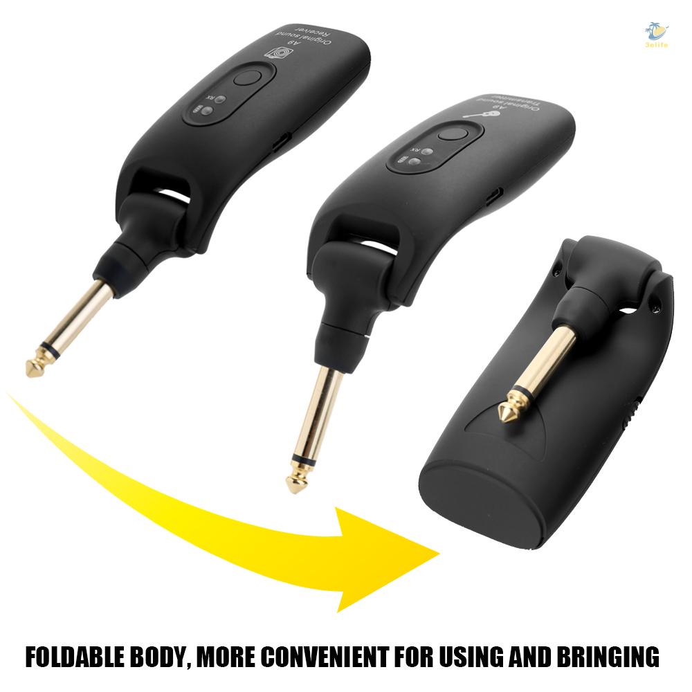 Hệ thống guitar không dây 3elife 2.4g bộ phát và thu guitar điện tích hợp pin có thể sạc lại phạm vi truyền 30m