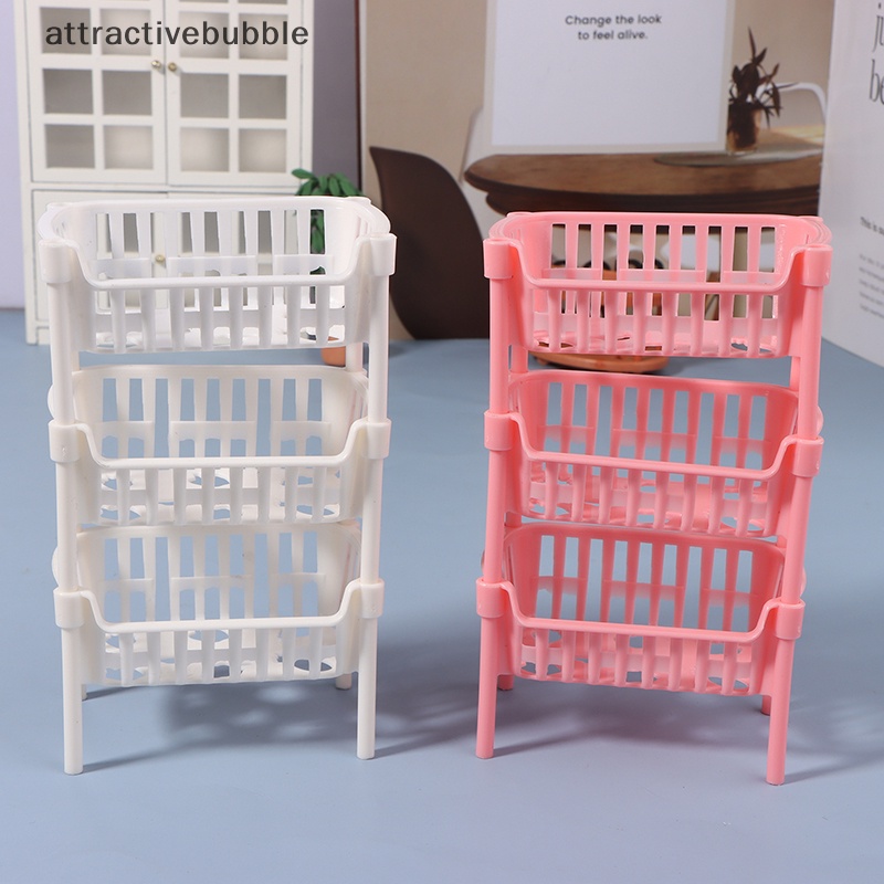 Atvn 1/12 dollhouse thức ăn nhỏ giỏ đựng trái cây búp bê nhà giỏ xếp chồng lên nhau phụ kiện trang trí nhà búp bê martijn