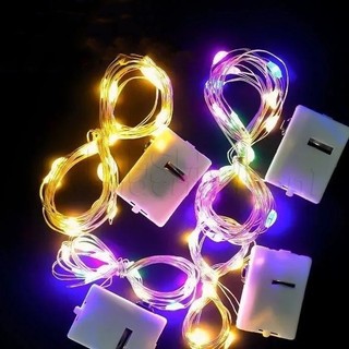 Đèn dây 1m 2m 3m đèn led giáng sinh đèn cổ tích chạy bằng pin đèn led không thấm nước ánh sáng đầy sao chuỗi nhấp nháy đèn đồng trang trí nội thất