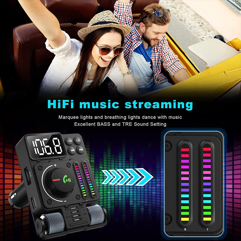 Thiết Bị Thu Phát Âm Thanh FM MP3 Không Dây Độ Nhạy Cao Cho Điện Thoại / Máy Tính