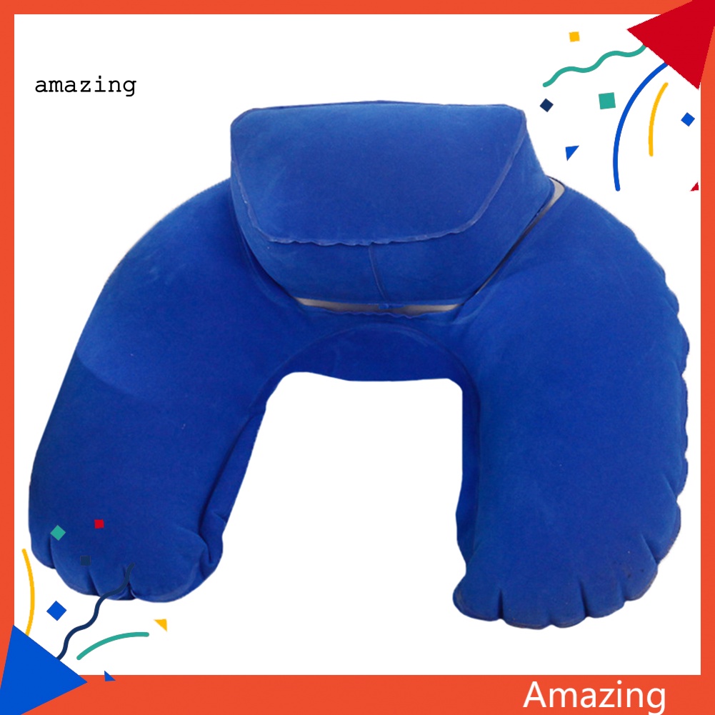 Gối Kê Cổ Bơm Hơi Hình Chữ U Tiện Dụng Khi Đi Du Lịch