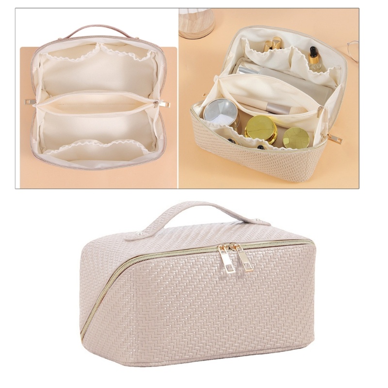 Túi Da PU Đựng Đồ Trang Điểm Sức Chứa Lớn Tiện Dụng Cho Nữ