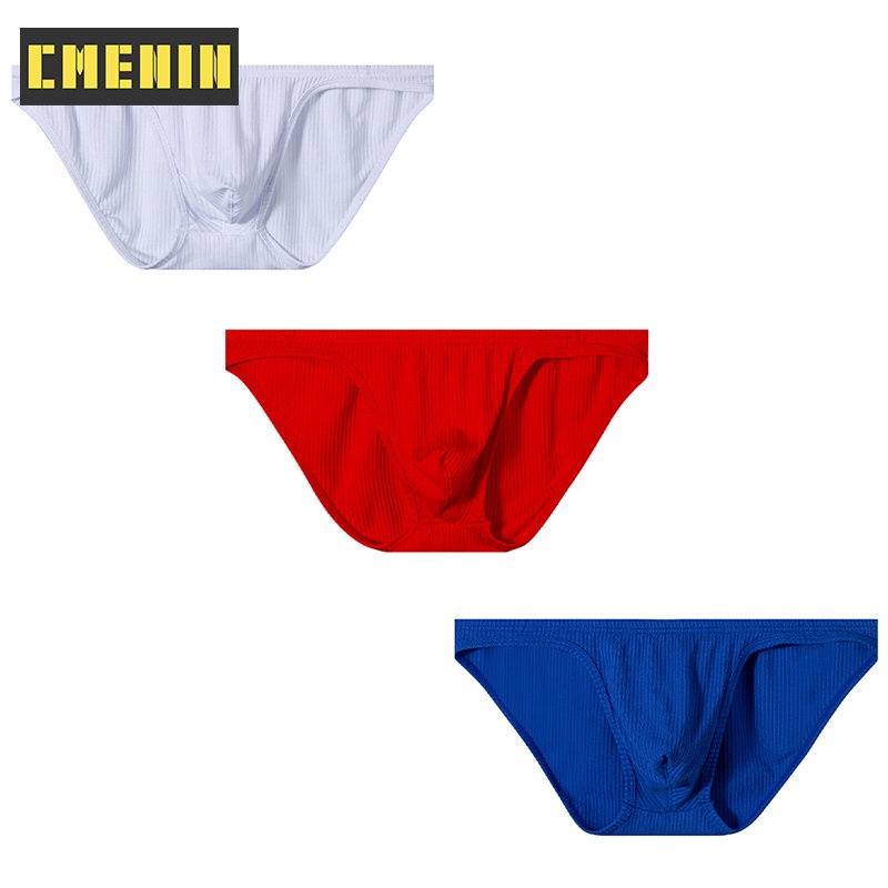 Bộ 3 Quần Lót Cotton Thoáng Khí Gợi Cảm Cho Nam