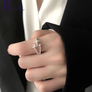 Nhẫn hở đính đá zircon đơn giản thời trang cho nữ