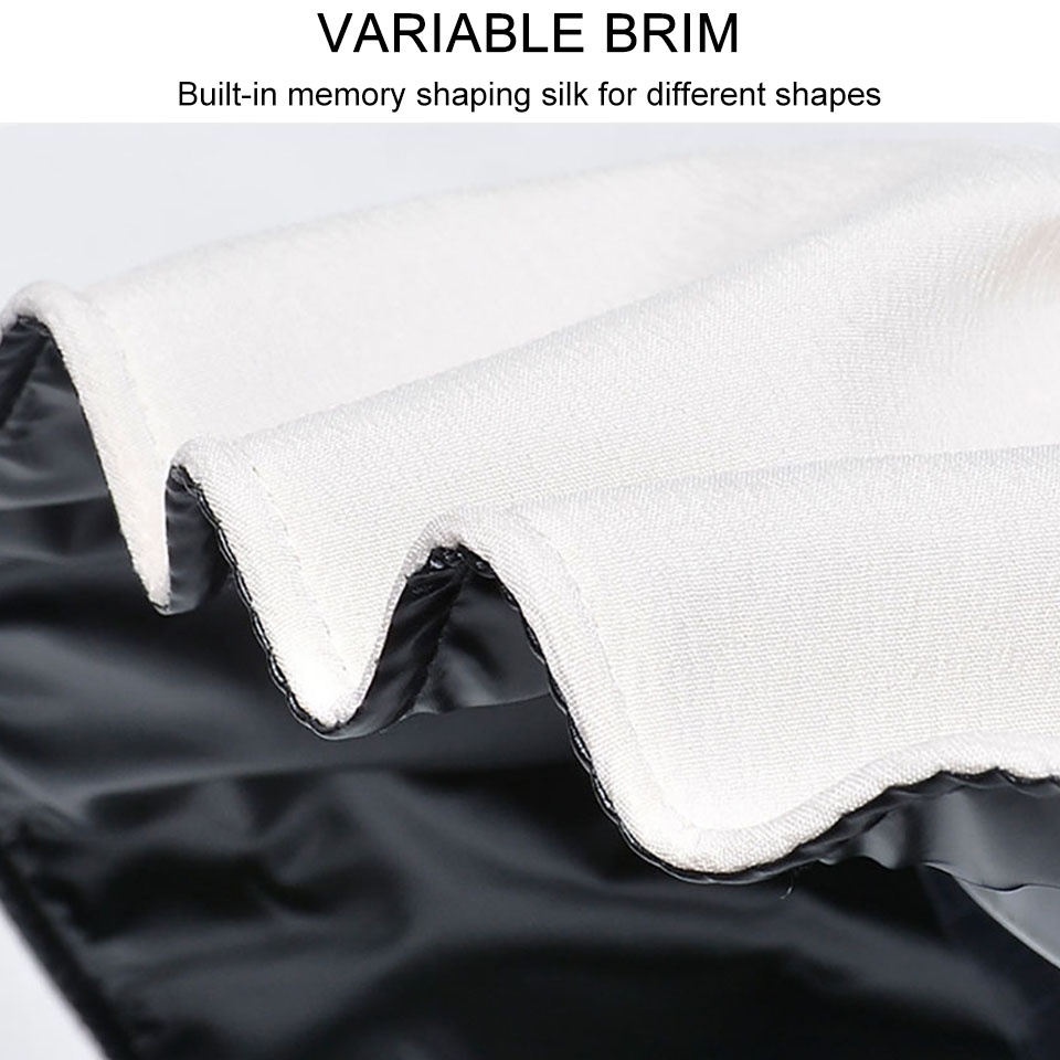 Mũ Tai Bèo Chống Nắng Tia UV Dán Keo Đen Đính Nơ Thời Trang Mùa Hè Cho Nữ