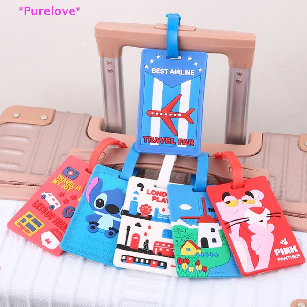 Thẻ Đánh Dấu Hành Lý Bằng Silicon Mềm Họa Tiết Hoạt Hình Sáng Tạo Mới
