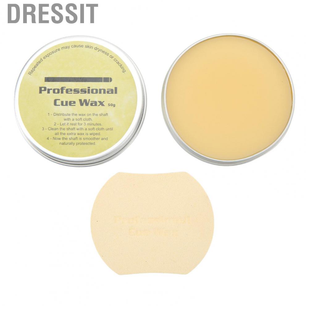 Dressit Stick Cue Wax  Silky Pool Shaft Protective with Polishing Sheet for Wooden Shafts