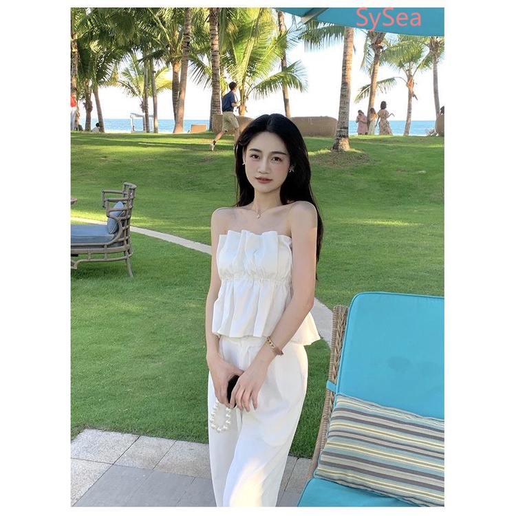 Áo Ống Màu Trắng Kiểu Hàn Quốc Thời Trang Mùa Hè Quyến Rũ Cho Nữ