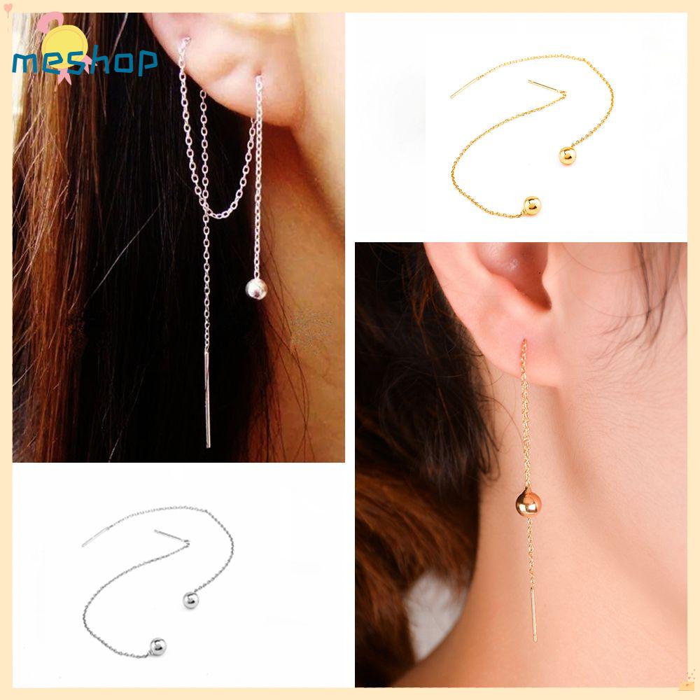 Bông Tai Hình Cuộn Chỉ ME|Bông Tai DạNg DàI ĐíNh Đá Xinh XắN