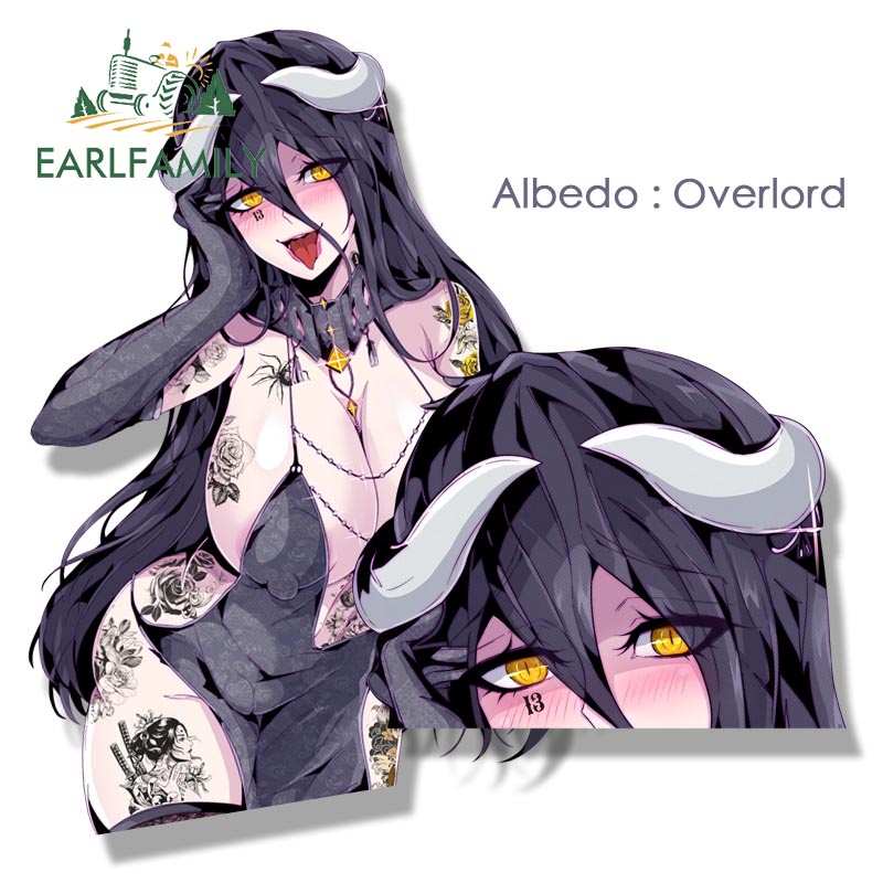Earlfamily Garu albedo fanart sticker Dán Xe Hơi Họa Tiết Hoạt Hình waifu jdm