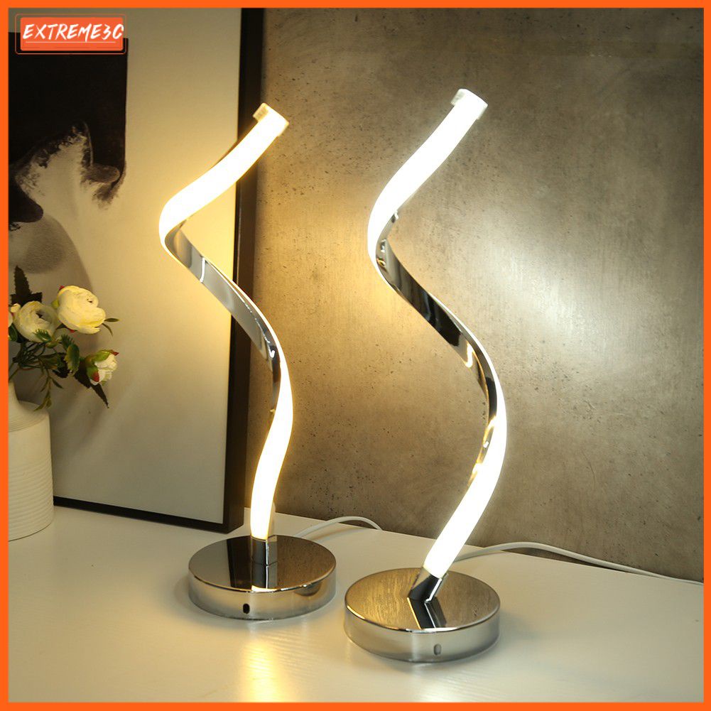 Đèn Led Để Bàn Dạng Xoắn Ốc Bảo Vệ Mắt Kiểu Bắc Âu Hiện Đại