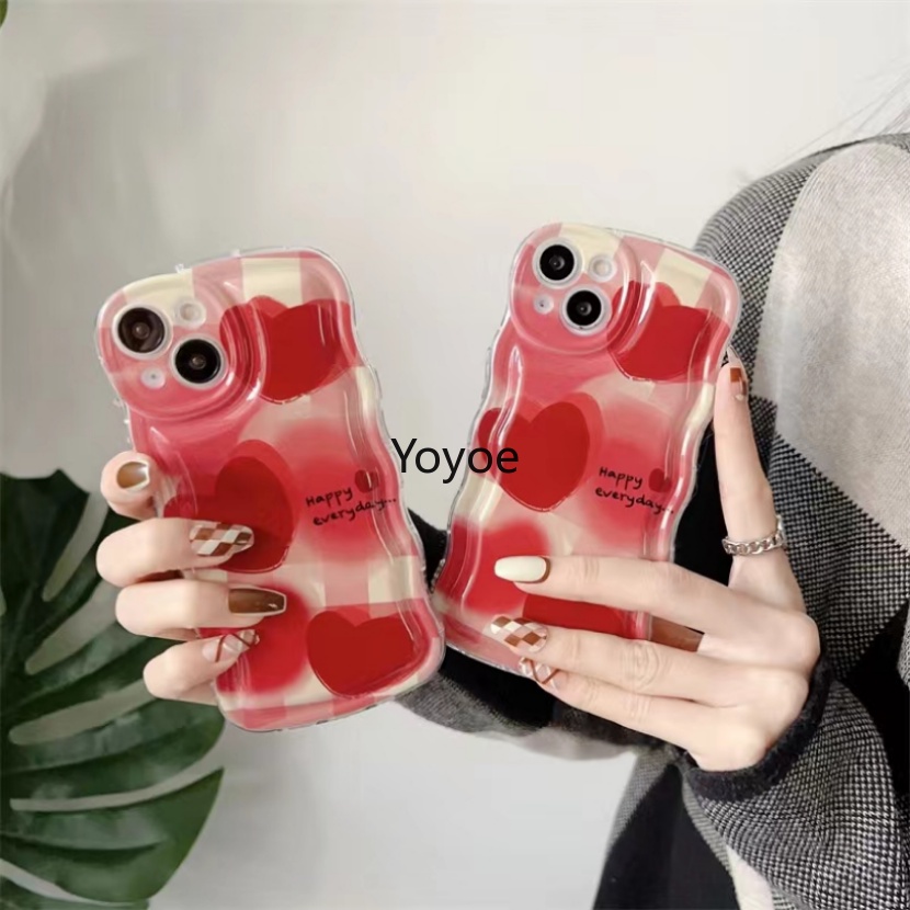 Ốp Điện Thoại Mềm Chống Sốc Màu Đỏ Gradient Cho iPhone 14 11 12 13 Pro Max X XS XR 7 8 Plus SE