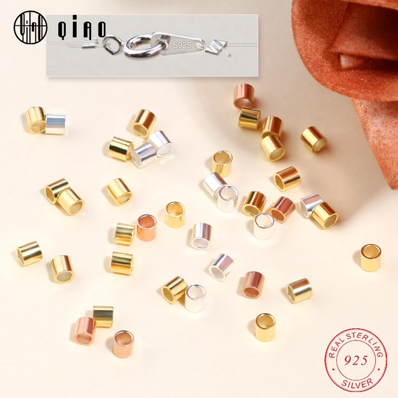 Bộ 10 Hạt Xâu Chuỗi Làm Trang Sức Mạ Bạc 925 1.5mm, 2mm, 2.5mm