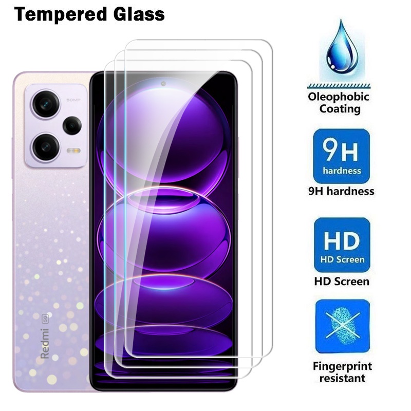 Set 3 Kính Cường Lực Bảo Vệ Màn Hình Điện Thoại Xiaomi MI Redmi note 12 5G 4G note12 Poco X5 PocoX5 X 5 Ốp