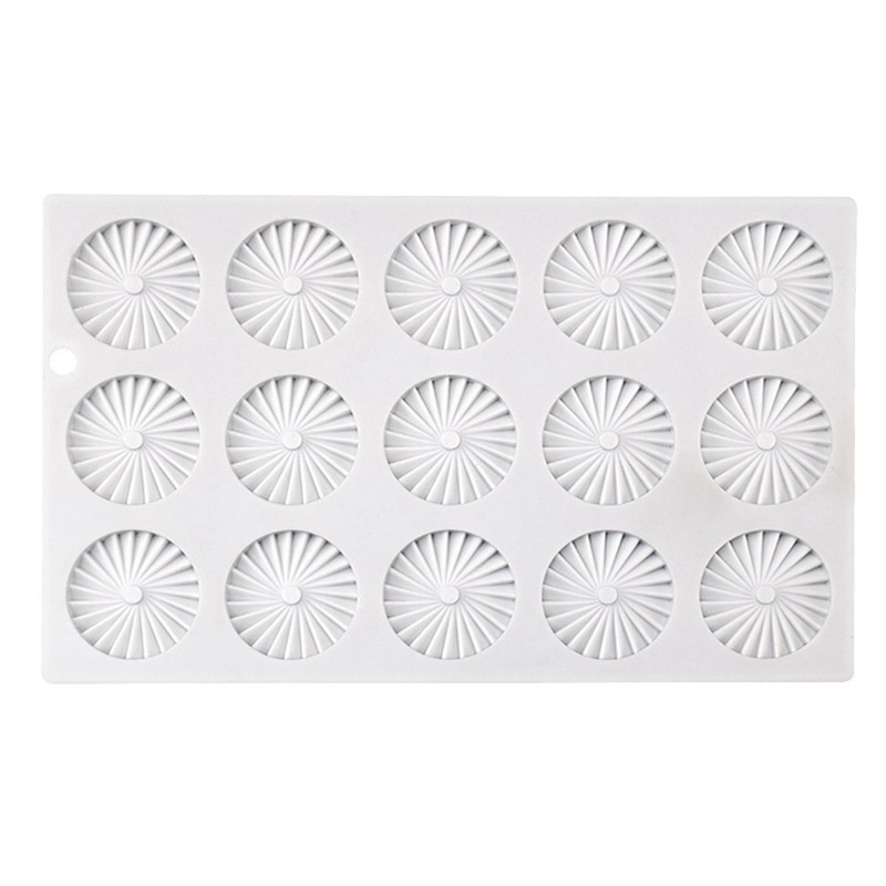 Khuôn Silicone Tròn 15 Ngăn Làm Bánh Xếp Origami DIY